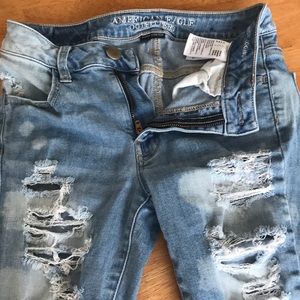 American Eagle distressed skinny jeans